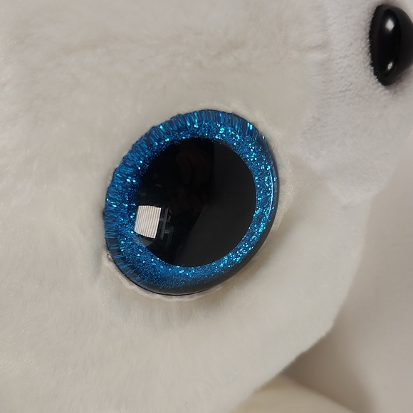 Vintage Ty Beanie Boo 'Icy' the White Seal (12 inch) Glitter Eye Version - Picture 7 of 16